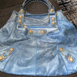 Blue balenciaga shoulder bag